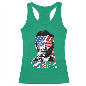 Funny Lincoln 4th Of July Merica Racerback Tank Top Abe American Flag TS10 Irish Green Print Your Wear