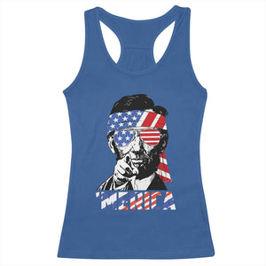 Funny Lincoln 4th Of July Merica Racerback Tank Top Abe American Flag TS10 Royal Blue Print Your Wear
