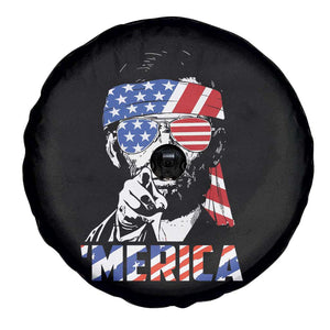 Funny Lincoln 4th Of July Merica Spare Tire Cover Abe American Flag TS10 Print Your Wear