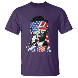 Funny Lincoln 4th Of July Merica T Shirt Abe American Flag TS10 Purple Print Your Wear