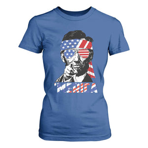 Funny Lincoln 4th Of July Merica T Shirt For Women Abe American Flag TS10 Royal Blue Print Your Wear