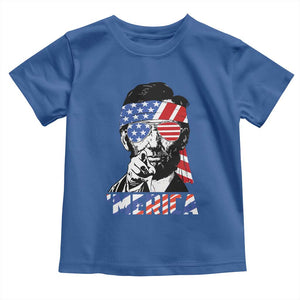 Funny Lincoln 4th Of July Merica Toddler T Shirt Abe American Flag TS10 Royal Blue Print Your Wear
