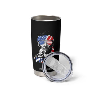 Funny Lincoln 4th Of July Merica Tumbler Cup Abe American Flag TS10 Print Your Wear