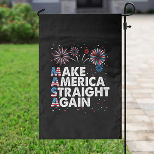Funny MASA Make America Straight Again Garden Flag 4th of July Fireworks American Flag USA Party TS02 Print Your Wear