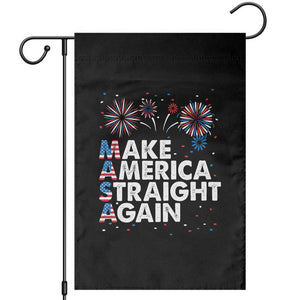 Funny MASA Make America Straight Again Garden Flag 4th of July Fireworks American Flag USA Party TS02 Black Print Your Wear