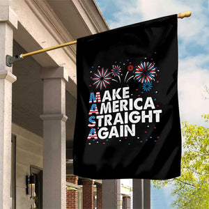 Funny MASA Make America Straight Again Garden Flag 4th of July Fireworks American Flag USA Party TS02 Print Your Wear