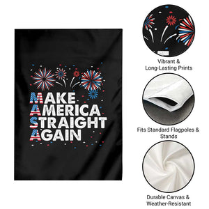 Funny MASA Make America Straight Again Garden Flag 4th of July Fireworks American Flag USA Party TS02 Print Your Wear