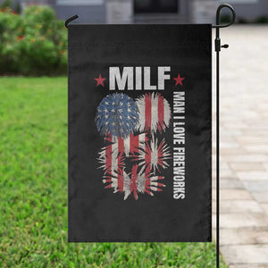 Funny MILF Man I Love Fireworks Garden Flag American Patriotic July 4th US Flag TS11 Print Your Wear