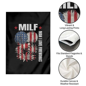 Funny MILF Man I Love Fireworks Garden Flag American Patriotic July 4th US Flag TS11 Print Your Wear