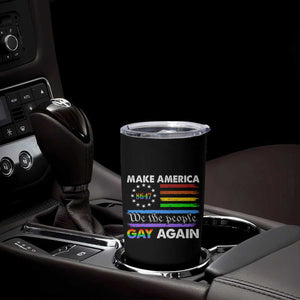 Funny Make America Gay Again 8647 Tumbler Cup Rainbow Betsy Ross Flag TS11 Print Your Wear
