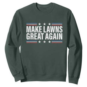 Funny Make Lawns Great Again Sweatshirt Lawn Mower Dad Gardener TS11 Dark Forest Green Print Your Wear