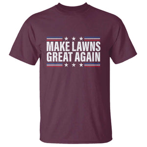 Funny Make Lawns Great Again T Shirt Lawn Mower Dad Gardener TS11 Maroon Print Your Wear