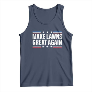 Funny Make Lawns Great Again Tank Top Lawn Mower Dad Gardener TS11 Navy Print Your Wear