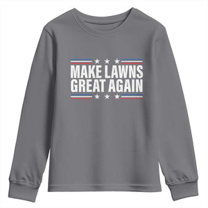 Funny Make Lawns Great Again Youth Sweatshirt Lawn Mower Dad Gardener TS11 Charcoal Print Your Wear