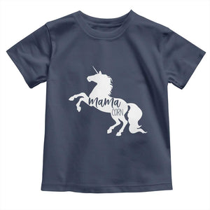 Funny Mama Unicorn Toddler T Shirt Mamacorn Mommy Mother's Day TS11 Navy Print Your Wear