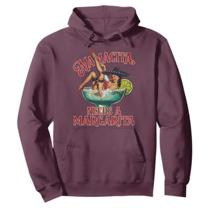 Funny Mamacita Needs A Margarita Hoodie Magarita Cocktail Mexican Pin Up Girl TS11 Maroon Print Your Wear