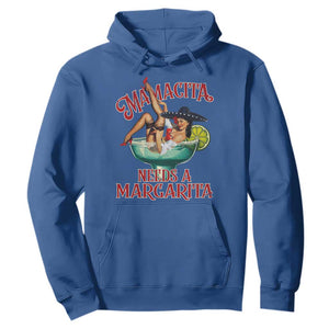 Funny Mamacita Needs A Margarita Hoodie Magarita Cocktail Mexican Pin Up Girl TS11 Royal Blue Print Your Wear
