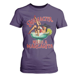 Funny Mamacita Needs A Margarita T Shirt For Women Magarita Cocktail Mexican Pin Up Girl TS11 Purple Print Your Wear