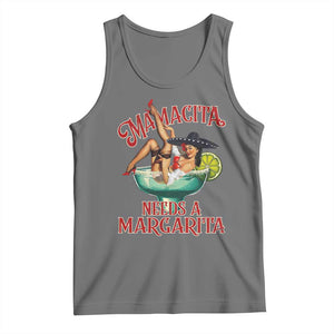 Funny Mamacita Needs A Margarita Tank Top Magarita Cocktail Mexican Pin Up Girl TS11 Black Heather Print Your Wear