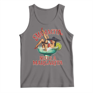 Funny Mamacita Needs A Margarita Tank Top Magarita Cocktail Mexican Pin Up Girl TS11 Deep Heather Print Your Wear