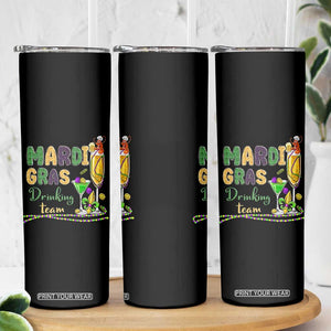 Funny Mardi Gras Drinking Team Skinny Tumbler Cocktails Wine Crawfish Beads Glitter Print TS11 Print Your Wear
