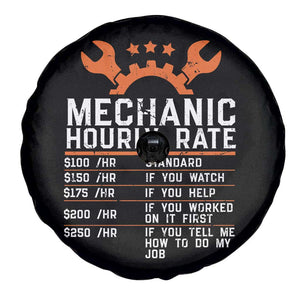 Funny Mechanic Hourly Rate Auto Car Mechanic Labor Rates Spare Tire Cover TS11 Print Your Wear