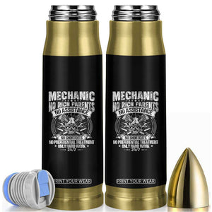 Funny Mechanic No Rich Parents No Assistance No Handouts Bullet Tumbler Car Mechanic Garage TS11 Black Print Your Wear