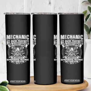 Funny Mechanic No Rich Parents No Assistance No Handouts Skinny Tumbler Car Mechanic Garage TS11 Print Your Wear