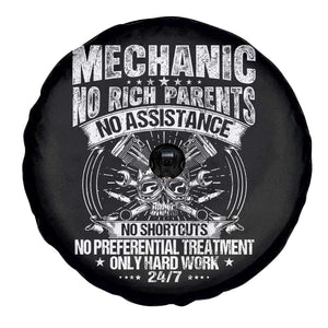 Funny Mechanic No Rich Parents No Assistance No Handouts Spare Tire Cover Car Mechanic Garage TS11 Print Your Wear