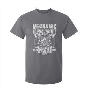 Funny Mechanic No Rich Parents No Assistance No Handouts T Shirt For Kid Car Mechanic Garage TS11 Charcoal Print Your Wear