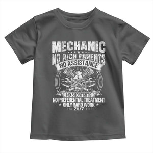 Funny Mechanic No Rich Parents No Assistance No Handouts Toddler T Shirt Car Mechanic Garage TS11 Dark Heather Print Your Wear