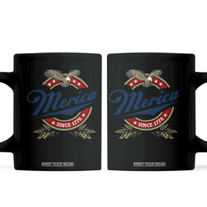 Funny Merica Since 1776 Coffee Mug 4th of July Beer Lover Eagle TS11 Black Print Your Wear
