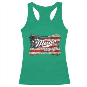 Funny Merica Since 1776 Racerback Tank Top 4th of July Beer Lover American Flag TS11 Irish Green Print Your Wear