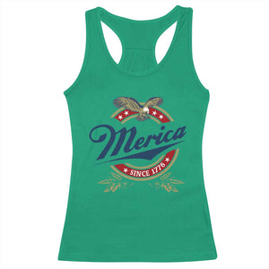 Funny Merica Since 1776 Racerback Tank Top 4th of July Beer Lover Eagle TS11 Irish Green Print Your Wear