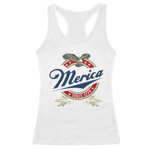Funny Merica Since 1776 Racerback Tank Top 4th of July Beer Lover Eagle TS11 White Print Your Wear
