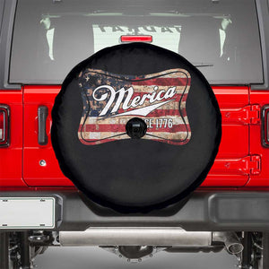 Funny Merica Since 1776 Spare Tire Cover 4th of July Beer Lover American Flag TS11 Black Print Your Wear