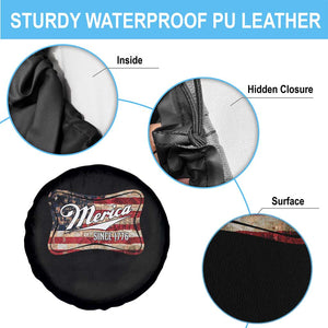 Funny Merica Since 1776 Spare Tire Cover 4th of July Beer Lover American Flag TS11 Print Your Wear