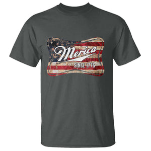 Funny Merica Since 1776 T Shirt 4th of July Beer Lover American Flag TS11 Dark Heather Print Your Wear