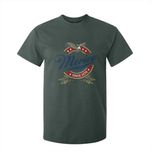 Funny Merica Since 1776 T Shirt For Kid 4th of July Beer Lover Eagle TS11 Dark Forest Green Print Your Wear