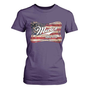 Funny Merica Since 1776 T Shirt For Women 4th of July Beer Lover American Flag TS11 Purple Print Your Wear