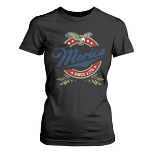 Funny Merica Since 1776 T Shirt For Women 4th of July Beer Lover Eagle TS11 Black Print Your Wear