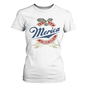 Funny Merica Since 1776 T Shirt For Women 4th of July Beer Lover Eagle TS11 White Print Your Wear