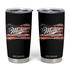 Funny Merica Since 1776 Tumbler Cup 4th of July Beer Lover American Flag TS11 Black Print Your Wear