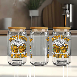 Funny Merry Drunk I'm Christmas Glass Can Vintage Beer Mugs Xmas TS11 Print Your Wear