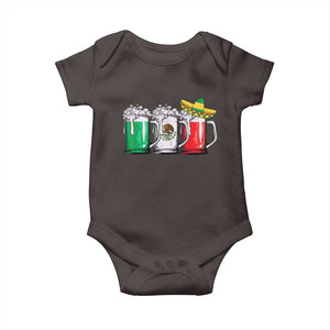 Funny Mexican Baby Onesie Mexico Beer Mexican Flag Sombrero Hat TS10 Dark Chocolate Print Your Wear