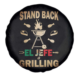 Funny Mexican Dad Spare Tire Cover El Jefe Grilling Stand Back Fathers Day TS10 Print Your Wear