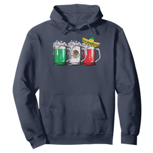 Funny Mexican Hoodie Mexico Beer Mexican Flag Sombrero Hat TS10 Navy Print Your Wear