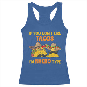 Funny Mexican Racerback Tank Top Adult Humor Mexican Food Taco Nacho TS10 Royal Blue Print Your Wear