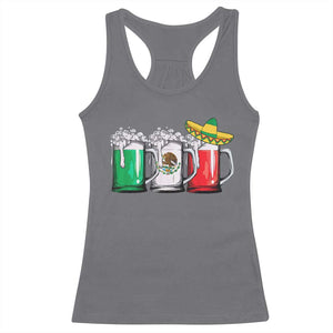 Funny Mexican Racerback Tank Top Mexico Beer Mexican Flag Sombrero Hat TS10 Charcoal Print Your Wear