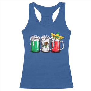Funny Mexican Racerback Tank Top Mexico Beer Mexican Flag Sombrero Hat TS10 Royal Blue Print Your Wear